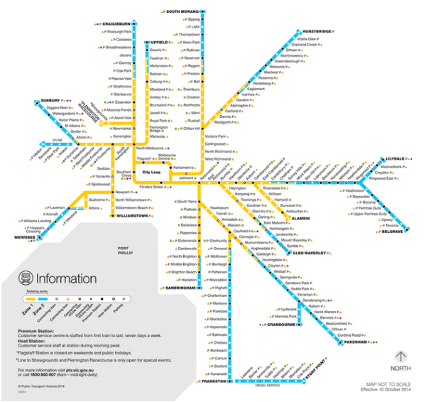 Melbourne metro map